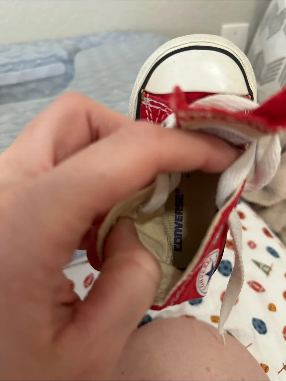 Red Converse - baby size 3